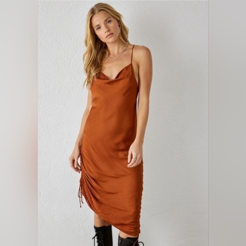 Free People Day To Night Slip Dress Cinnaber Size Small